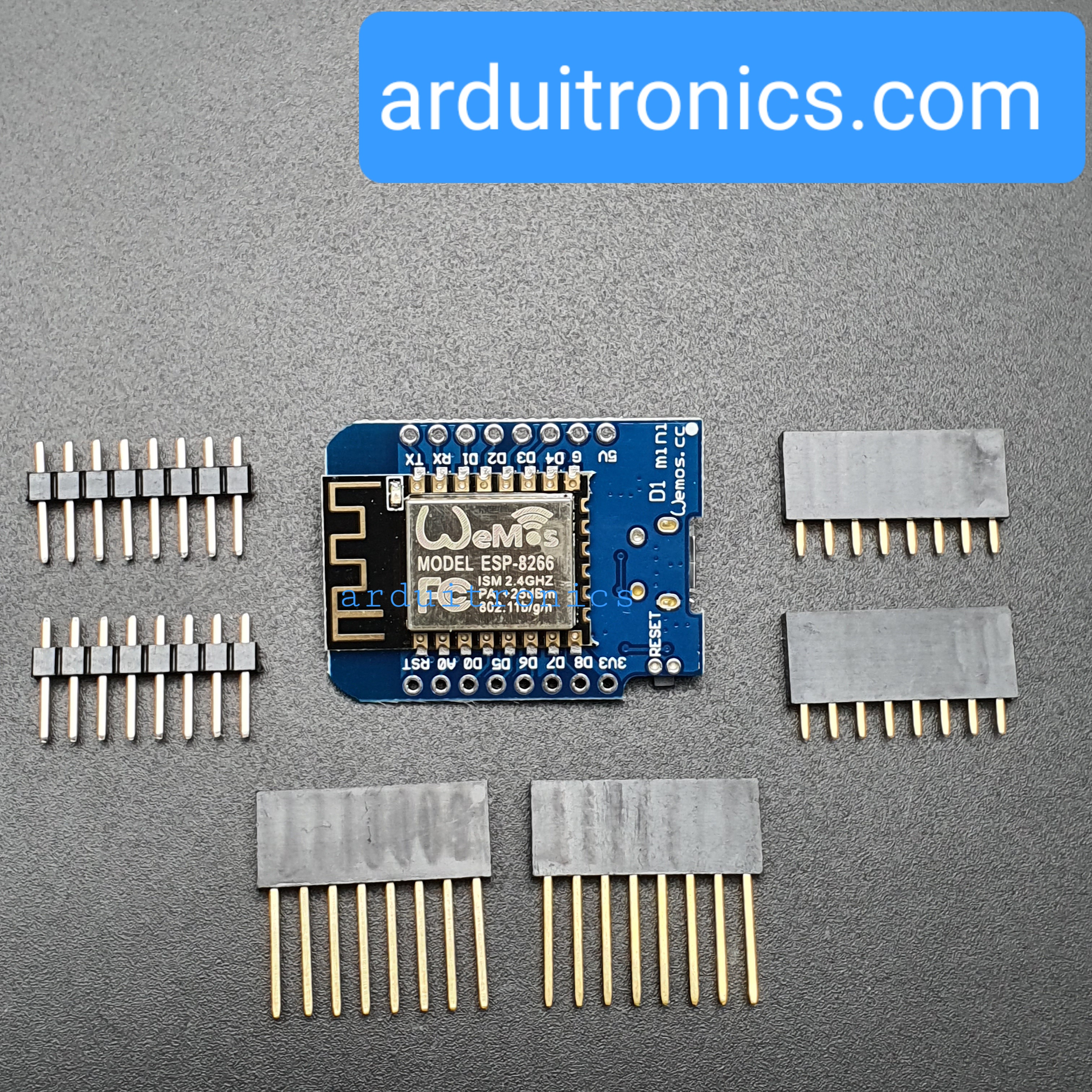 WeMos D1 Mini V2 (NodeMCU based ESP8266) + Free Pin Headers