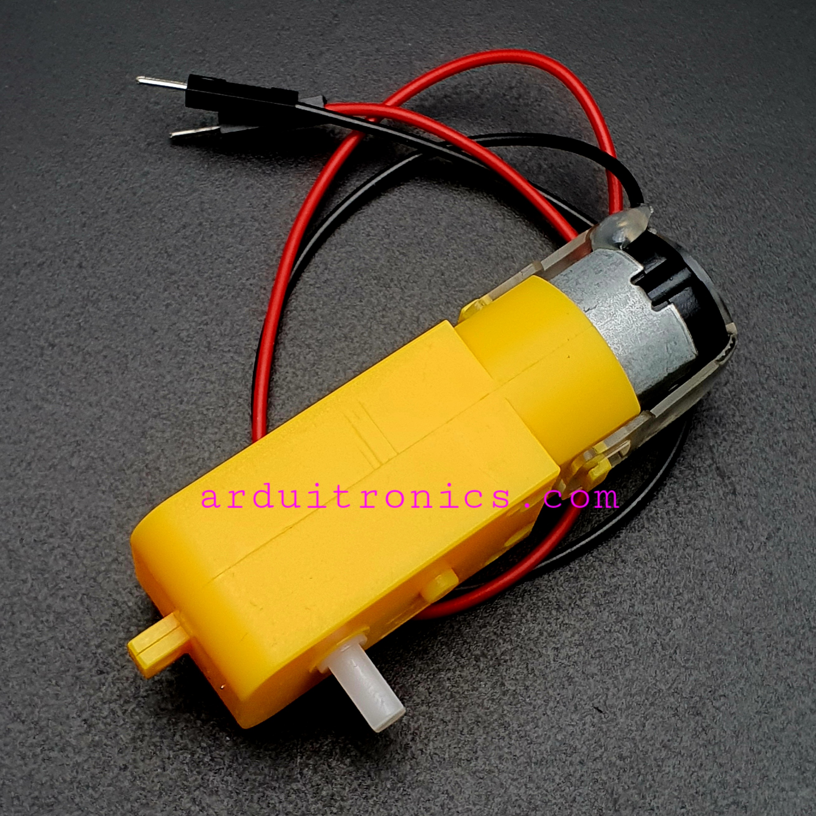 Gear Motor มอเตอร์แกนเดี่ยว (อัตราทด 1:220) พร้อมสายไฟ