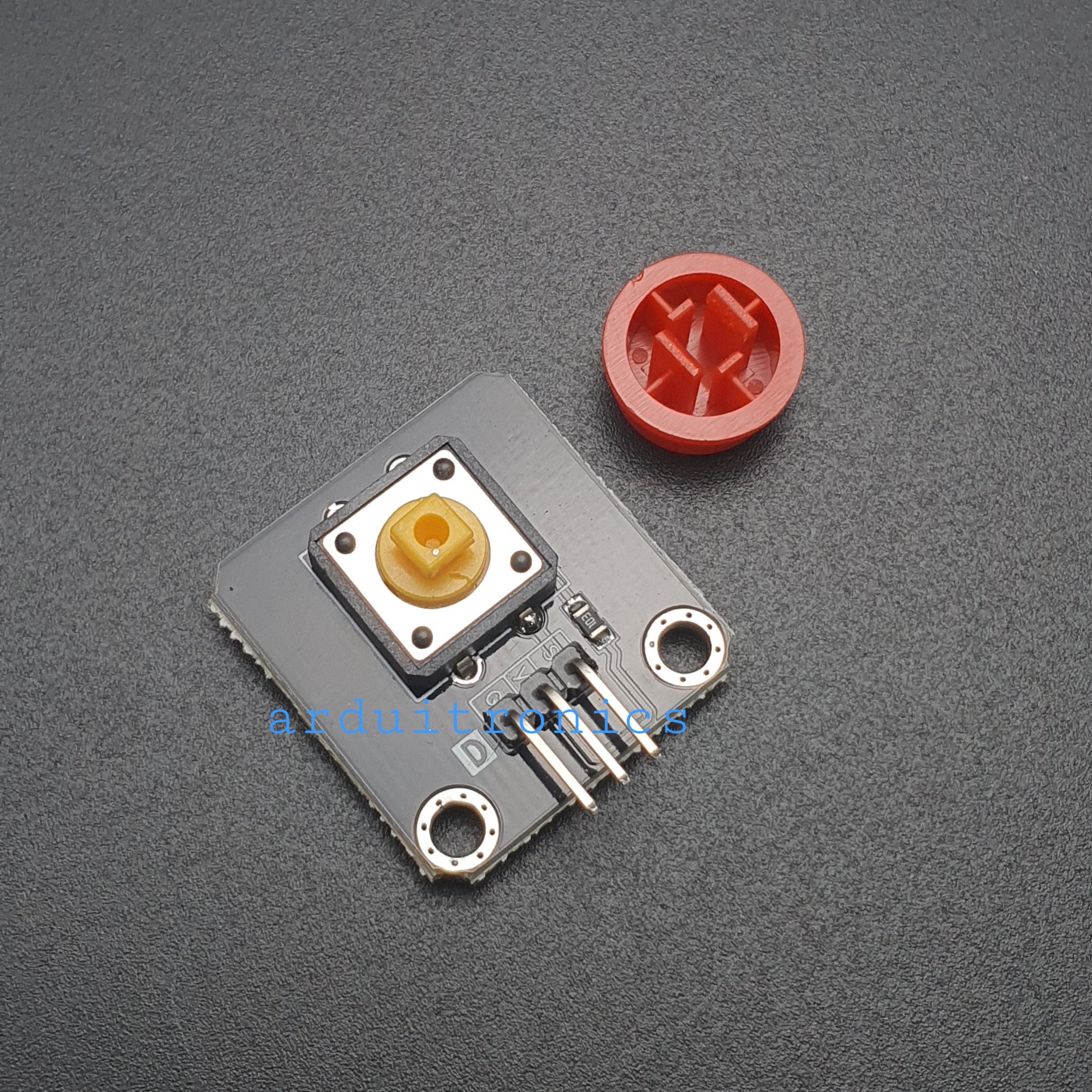 โมดูลสวิตช์กดติด/ปล่อยดับ Button Switch Module for Arduino สีแดง