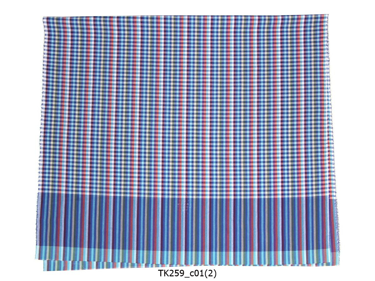 [2ม.] ผ้าขาวม้า TK259 น้ำเงิน