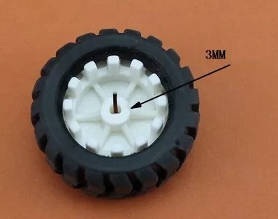 Rubber Tire Robot Wheel (supports D-shaped Shaft Gear Motor N20)