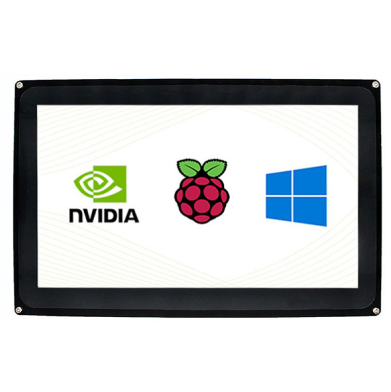 [ยี่ห้อ Waveshare] จอ 10.1inch Capacitive Touch Screen LCD (H) with Case, 1024×600, HDMI, Various Systems Support