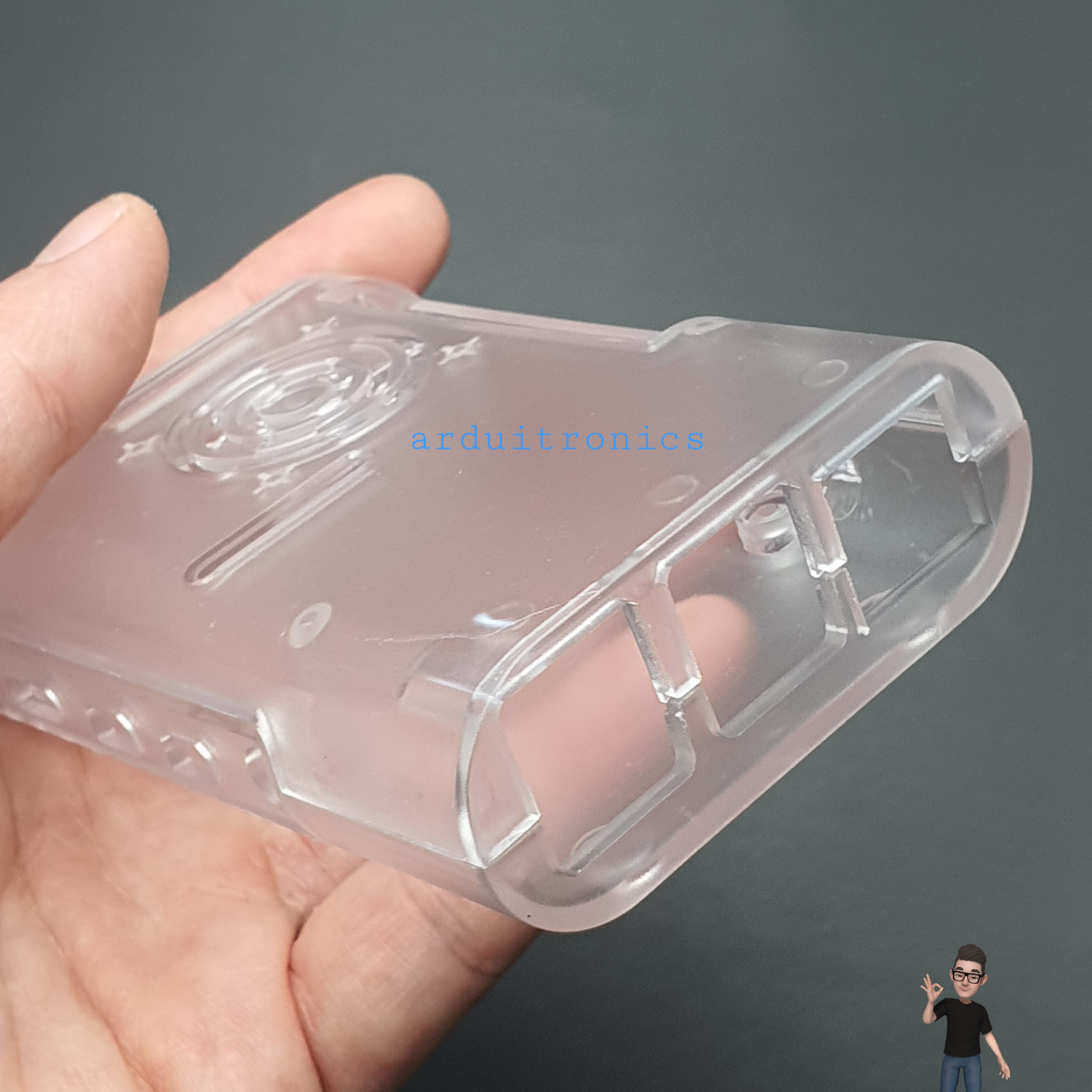 Raspberry Pi 4B Shell Case Box Transparent กล่อง เคส Raspberry Pi 4 สีใส พร้อมพัดลมระบายความร้อน