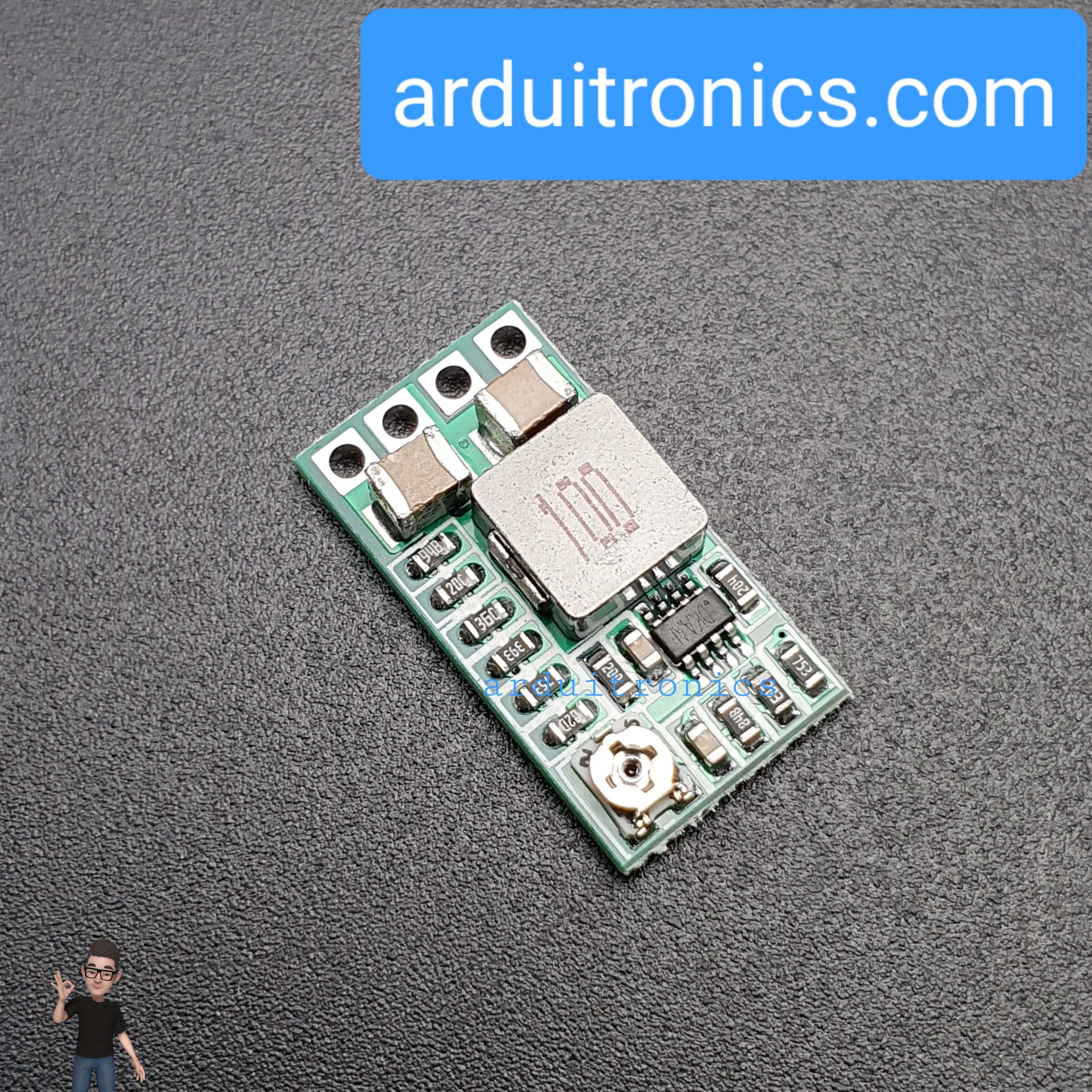 โมดูลสเต็ปดาวน์ขนาดเล็ก Mini DC-DC (12-24V to 5V 3A) Step Down Module Voltage Buck Converter Adjustable 97.5% 1.8V 2.5V 3.3V 5V 9V 12V