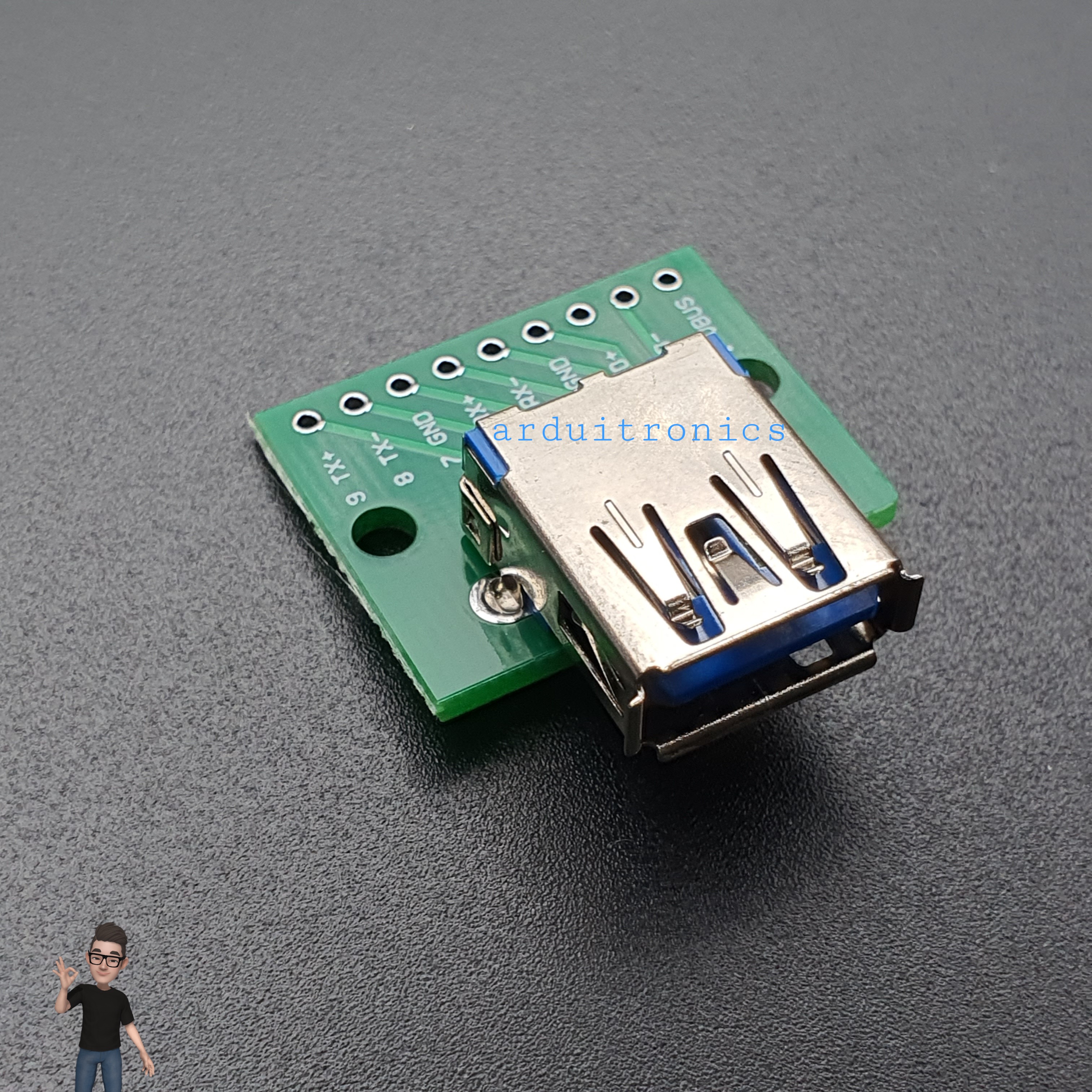 C37 USB 3.0 Type A Female to DIP Converter Breakout