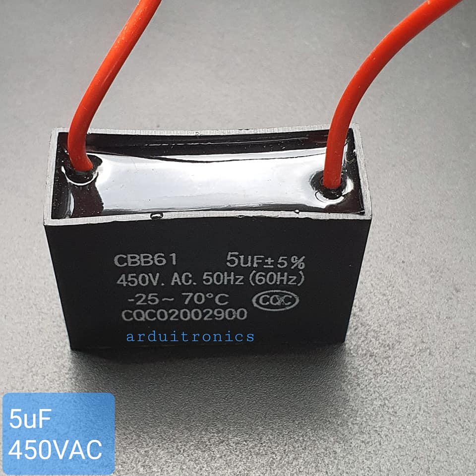 Fan Capacitors คาปาซิเตอร์พัดลม C พัดลม ตัวเก็บประจุพัดลม 450V 5 uF