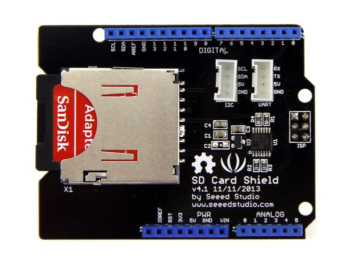 SD Card Shield V4 - Pin Headers ยังไม่บัคกรี (แท้จาก SeeedStudio)