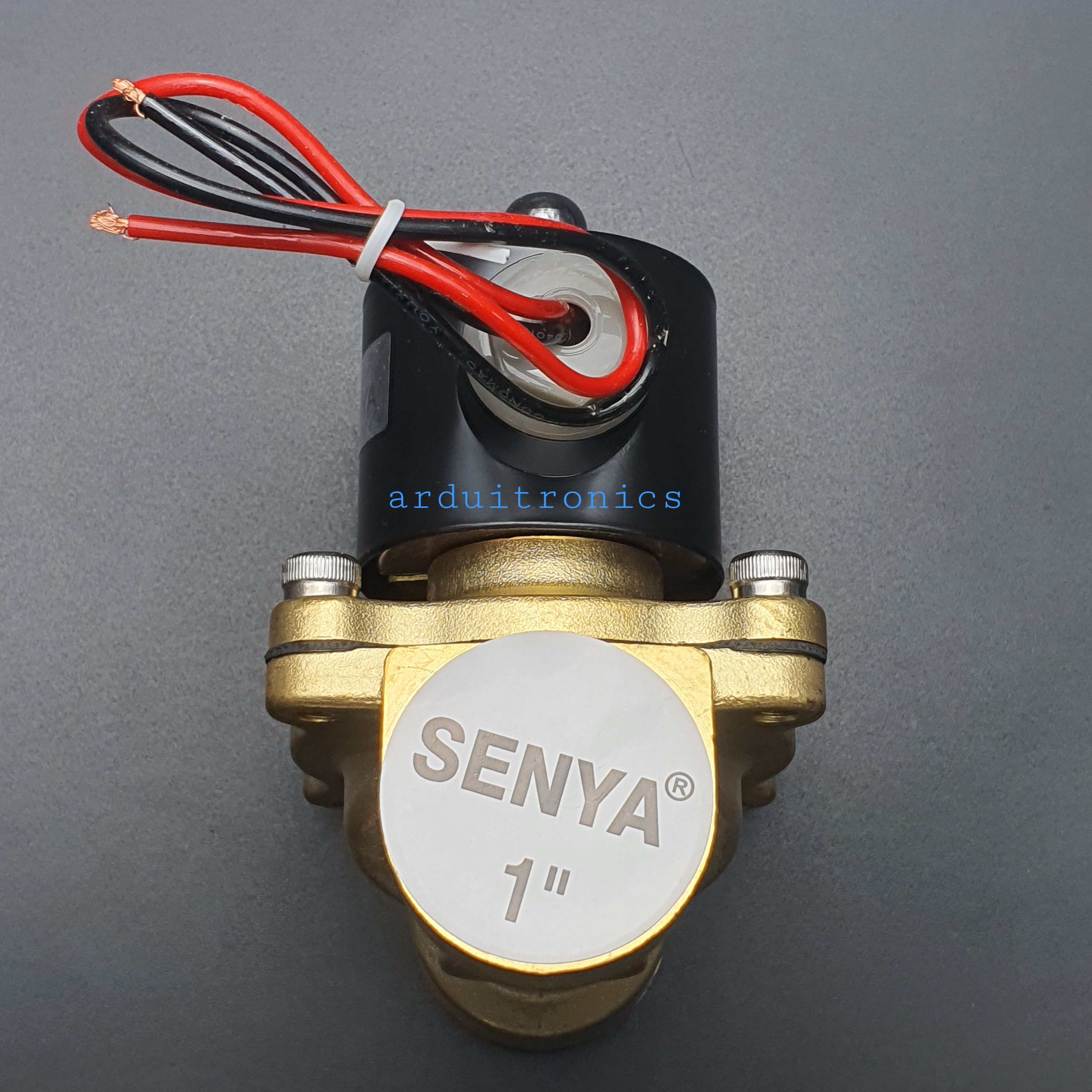 โซลินอยวาล์ว ทองเหลือง (Solenoid Valve Normally Closed) 8 หุน (1") 12VDC - ยี่ห้อ Senya 2W-250-25