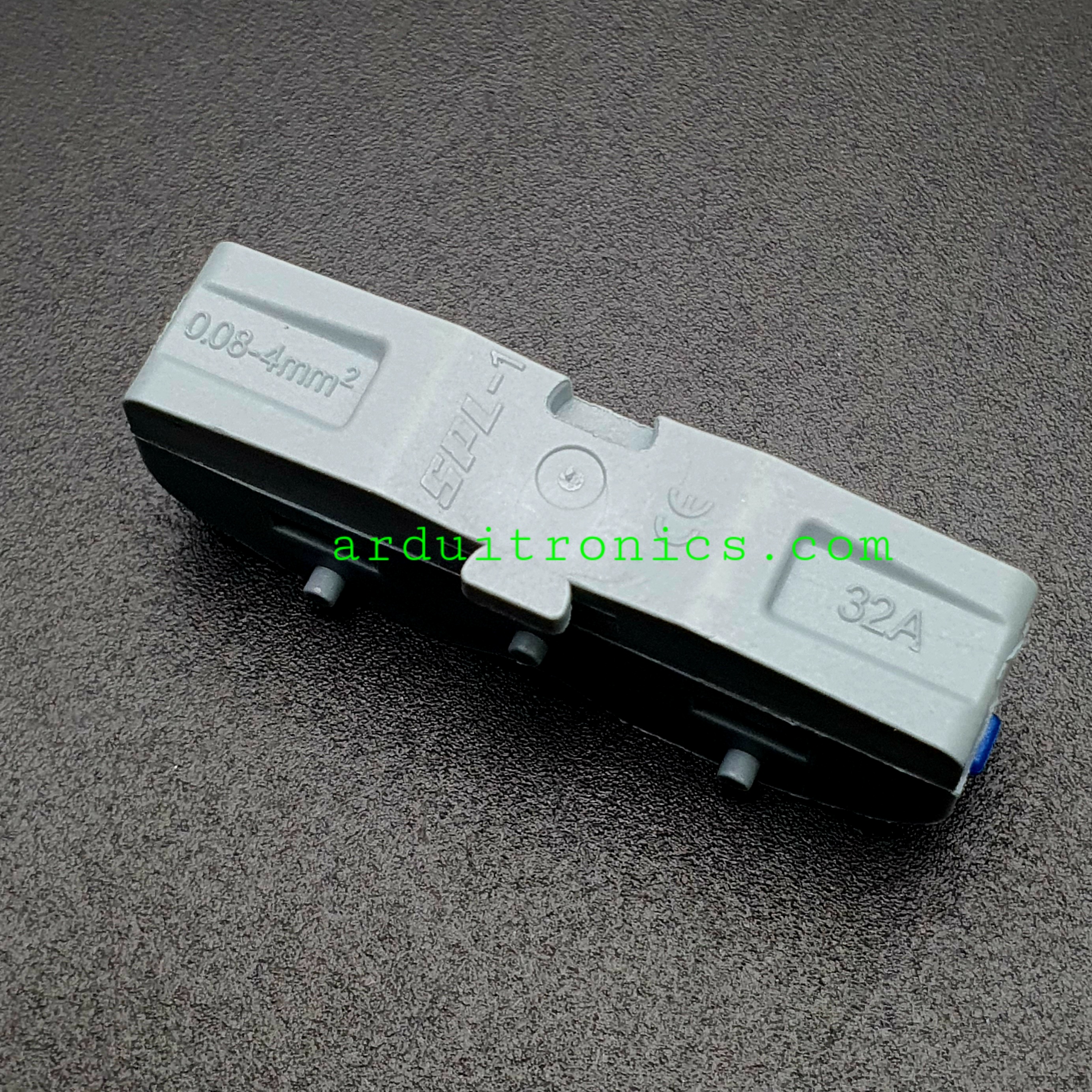 Terminal ต่อสายไฟแบบเร็ว 2 ช่อง (1 in - 1 out) Wire Connector Quick Terminal 0.08-4mm Square Splitter SPL-1 สีน้ำเงิน