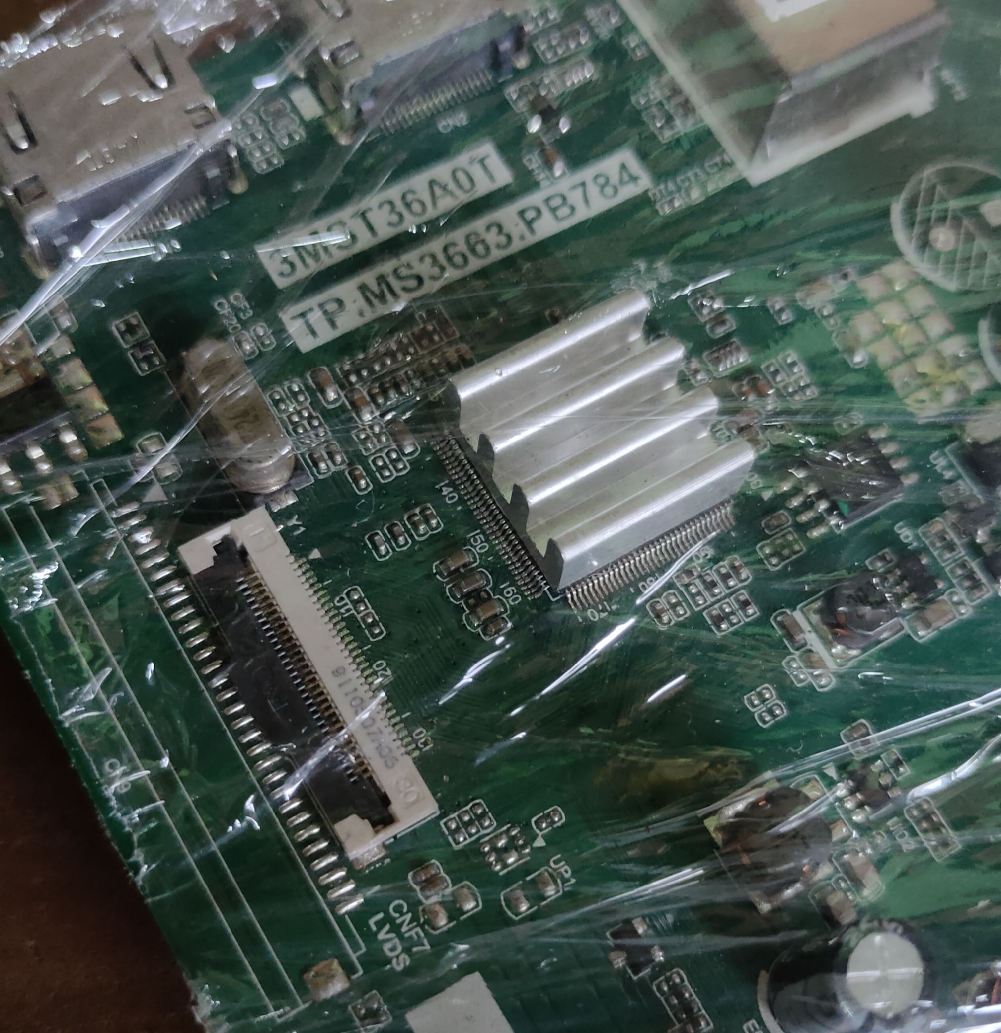 เมนบอร์ด TCL รุ่น LED32D2940 พาร์ทบอร์ด TP.MS3663.PB784 Socket สายแพจอ แพเล็ก