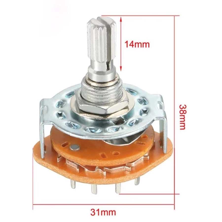 ซีเลคเตอร์สวิทช์ RS25 สวิตซ์หมุน (2P4T) - RS25 Switch Selector