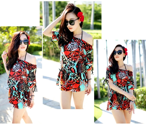 ***พร้อมส่ง***บิกินี่ชุดว่ายน้ำ set 3 ชิ้น (three pieces) สวยเหมือนแบบค่ะ