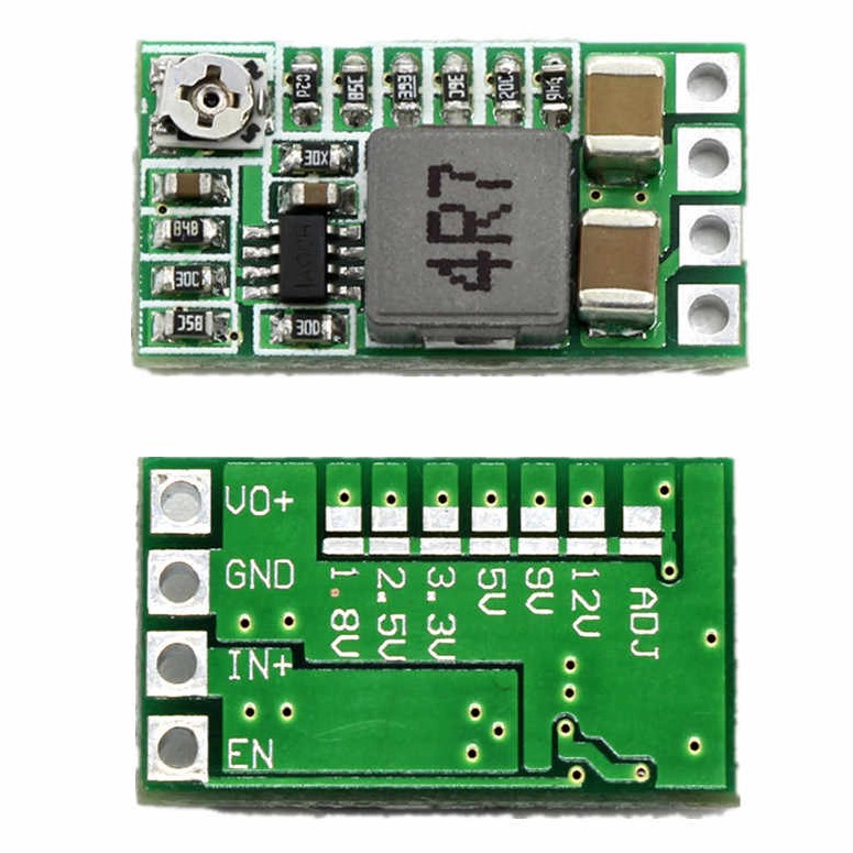 โมดูลสเต็ปดาวน์ขนาดเล็ก Mini DC-DC (12-24V to 5V 3A) Step Down Module Voltage Buck Converter Adjustable 97.5% 1.8V 2.5V 3.3V 5V 9V 12V