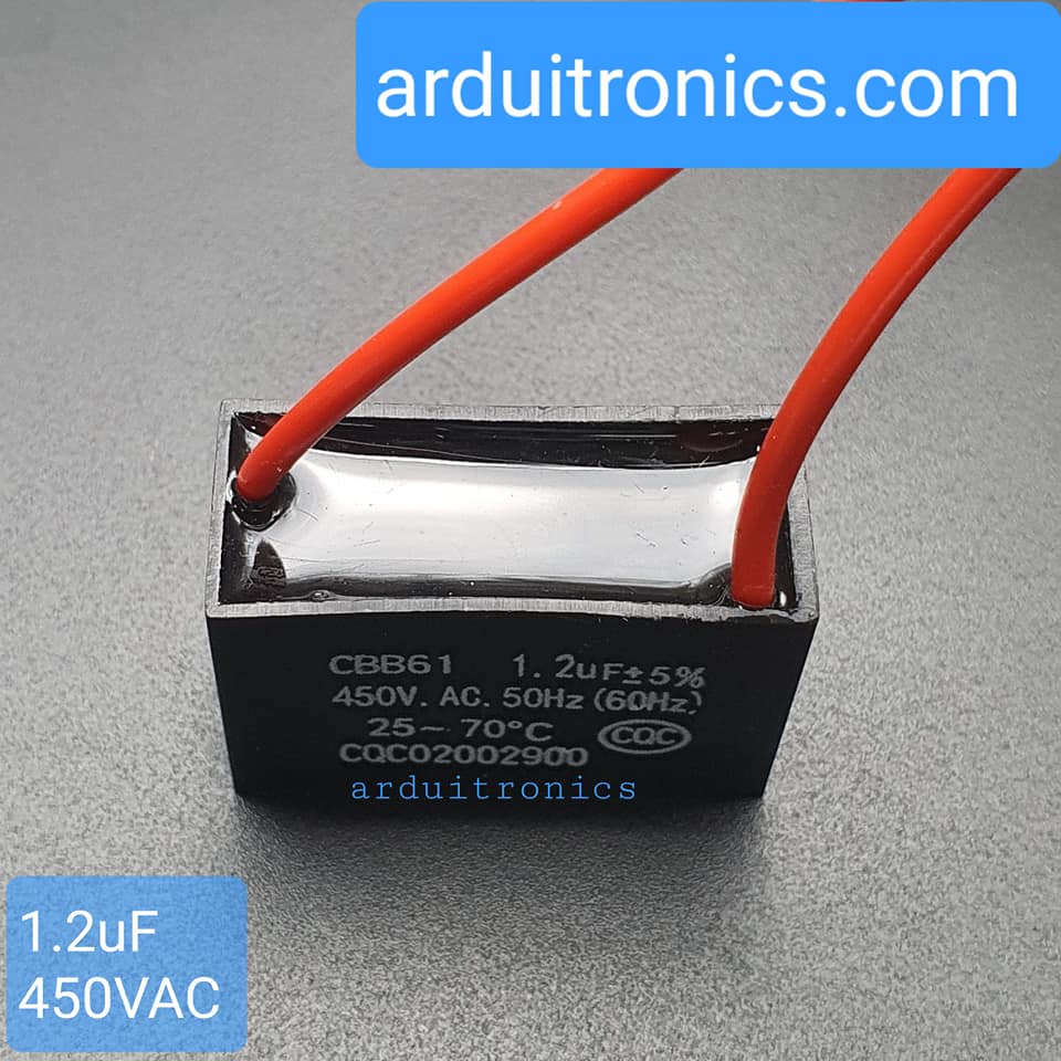 Fan Capacitors คาปาซิเตอร์พัดลม C พัดลม ตัวเก็บประจุพัดลม 450V 1.2 uF