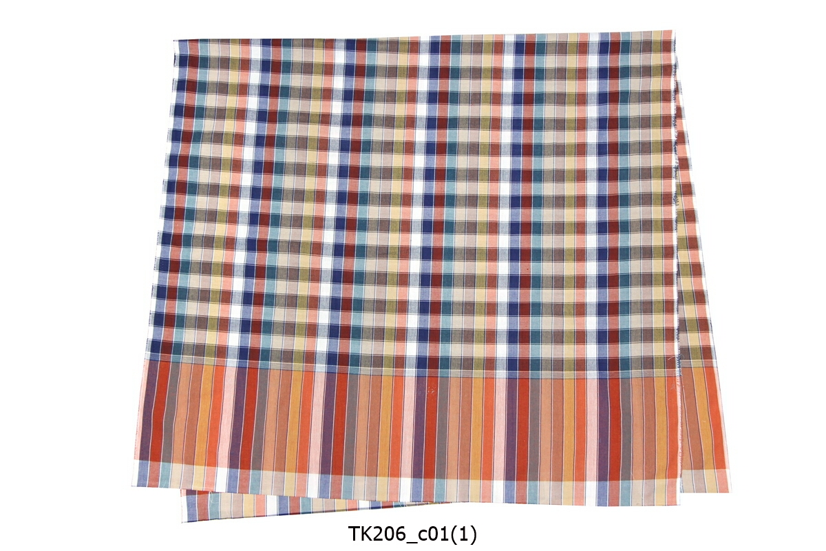 [2ม.] ผ้าขาวม้า TK206 น้ำตาลอิฐ