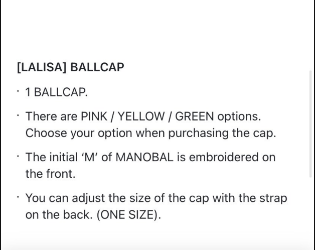 BLACKPINK - LISA - [LALISA ] Ball cap ระบุแบบ