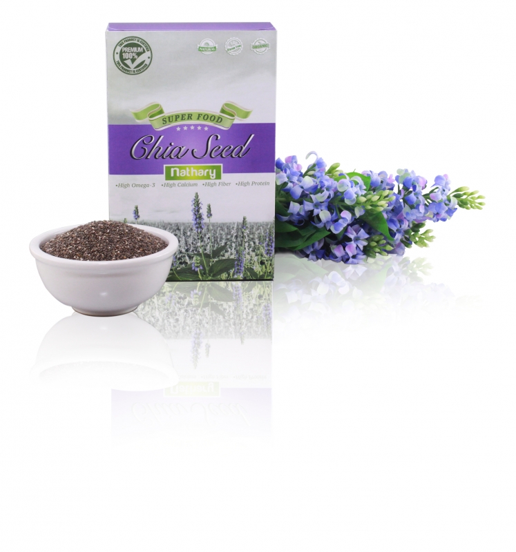 Chia Seeds (เมล็ดเชีย) ตรา เนธารี่ Nathary 450g ส่งฟรี EMS
