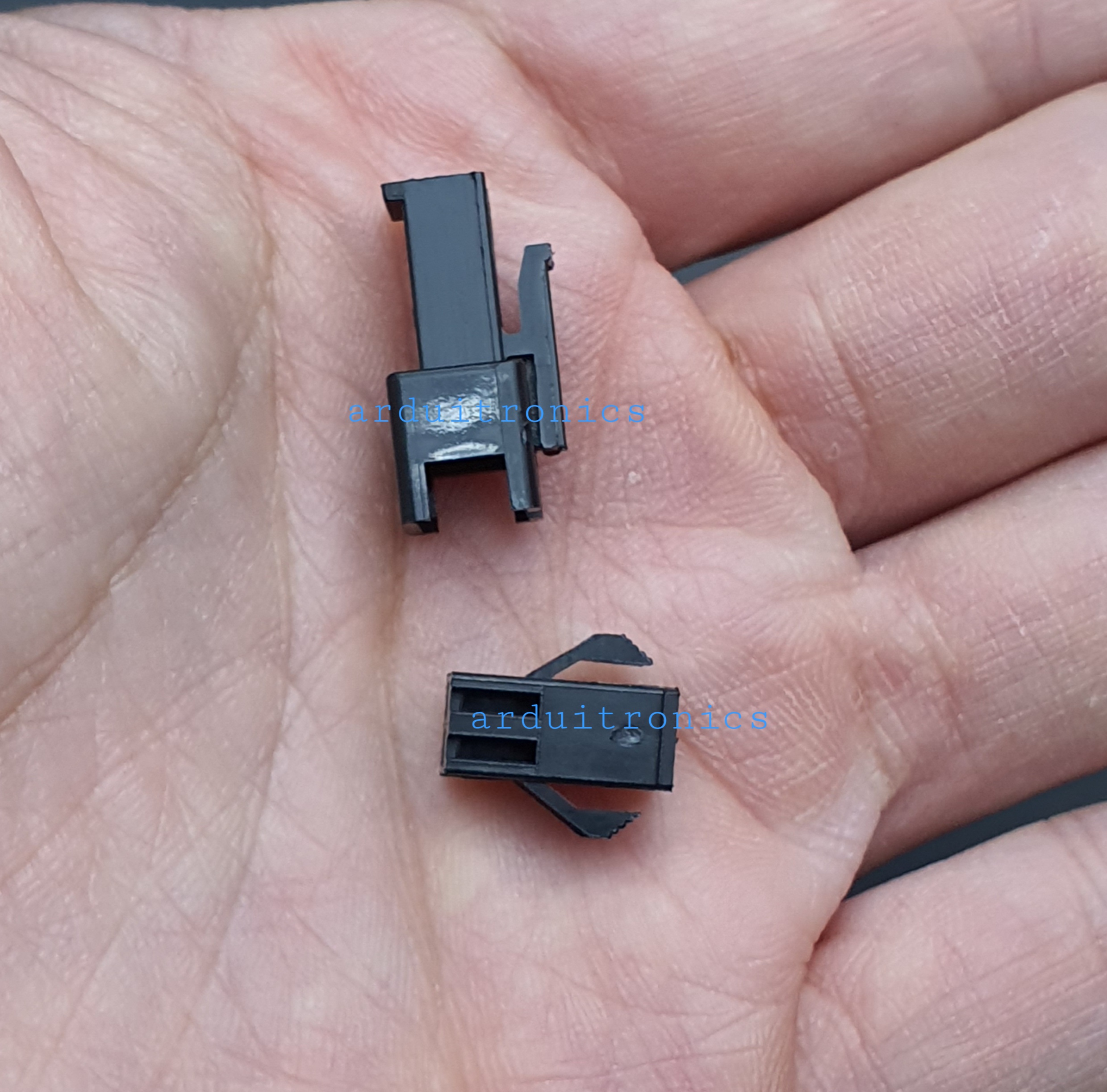 2.54mm 2 Pin Black Plastic Male Female JST-SM Housing Crimp Terminal Connector