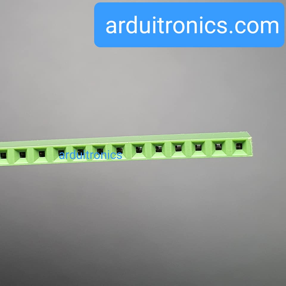[Green] 1x40 Pin Single Row Female Header 2.54mm Pitch Straight Pin Square (จำนวน 1 ชิ้น)