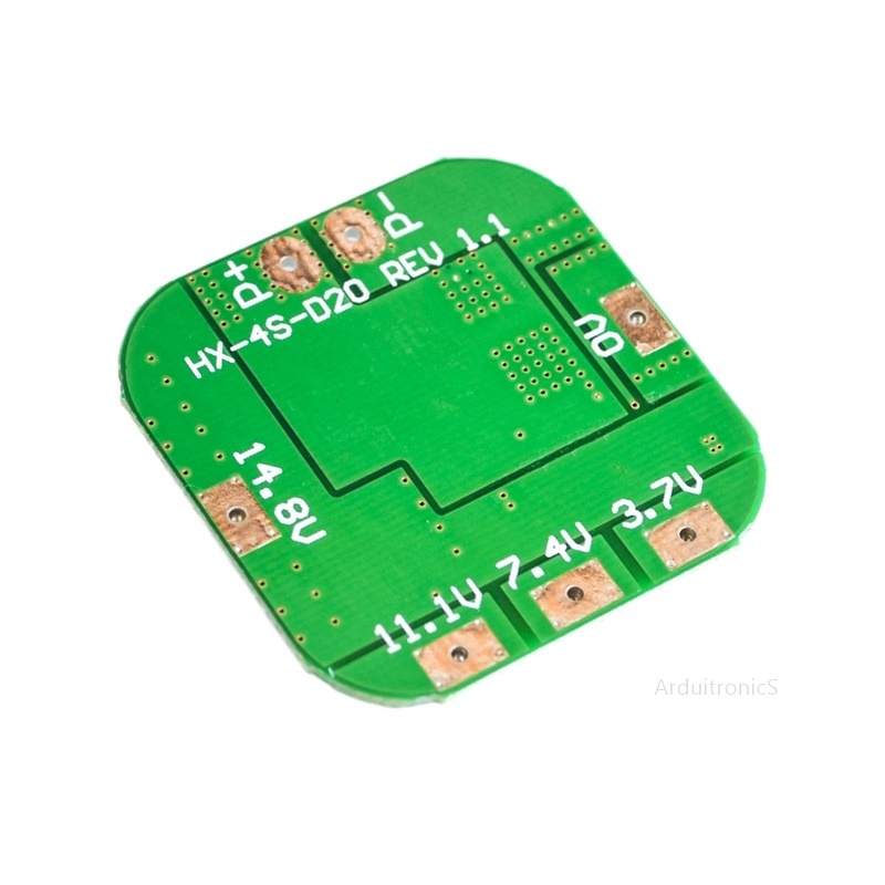 4-Series 18650 Lithium Battery Protection Module 14.8V 16.8V (max. Working Current 10A and max. Transient Current 20A)
