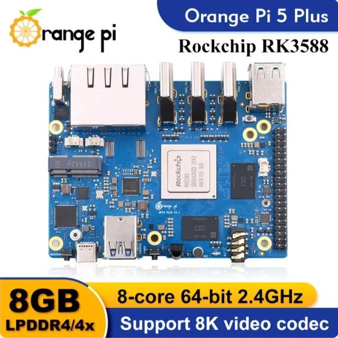 Orange Pi 5 Plus 8GB (supports Android, Ubuntu and Debian OS) - Orange Pi
