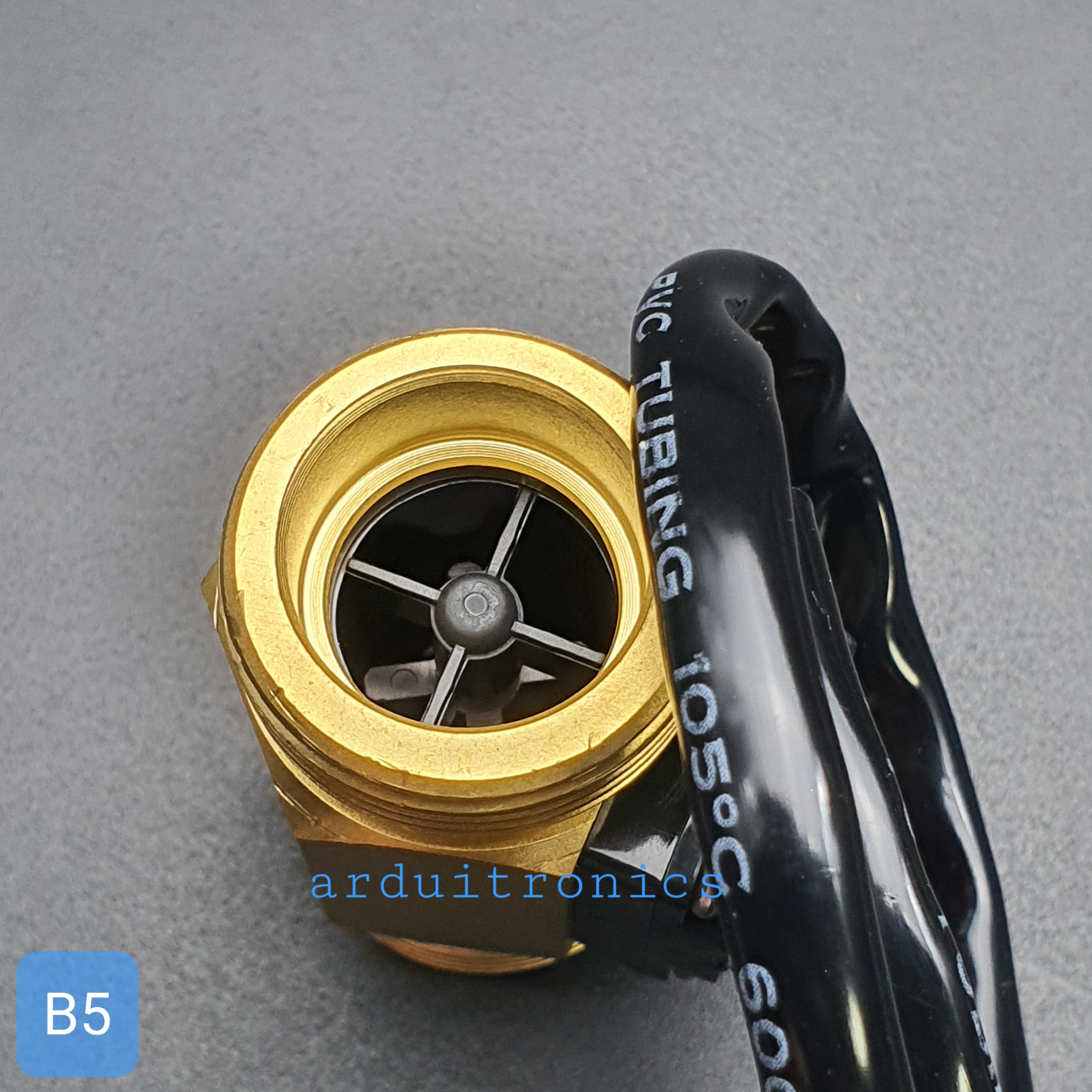 B5 เซ็นเซอร์วัดอัตราการไหลของน้ำ ทองแหลือง 3/4นิ้ว 6หุน Water Flow sensor 1-30L/min Size 50 mm
