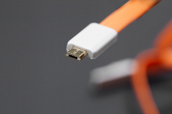 Flat Noodle Micro USB Cable 1.2m (แท้จาก DFRobot) สาย micro USB คุณภาพสูง สายแบน สีส้ม