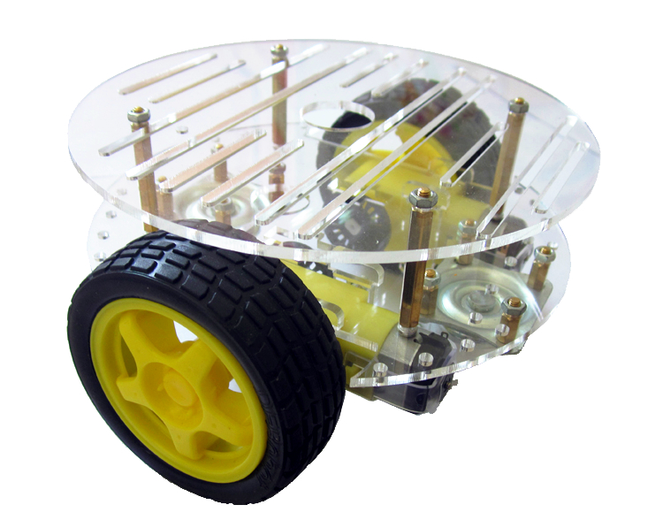 2WD Smart Car Chassis - แบบ 2 ชั้น มาพร้อม Motor และ Wheel Encoder