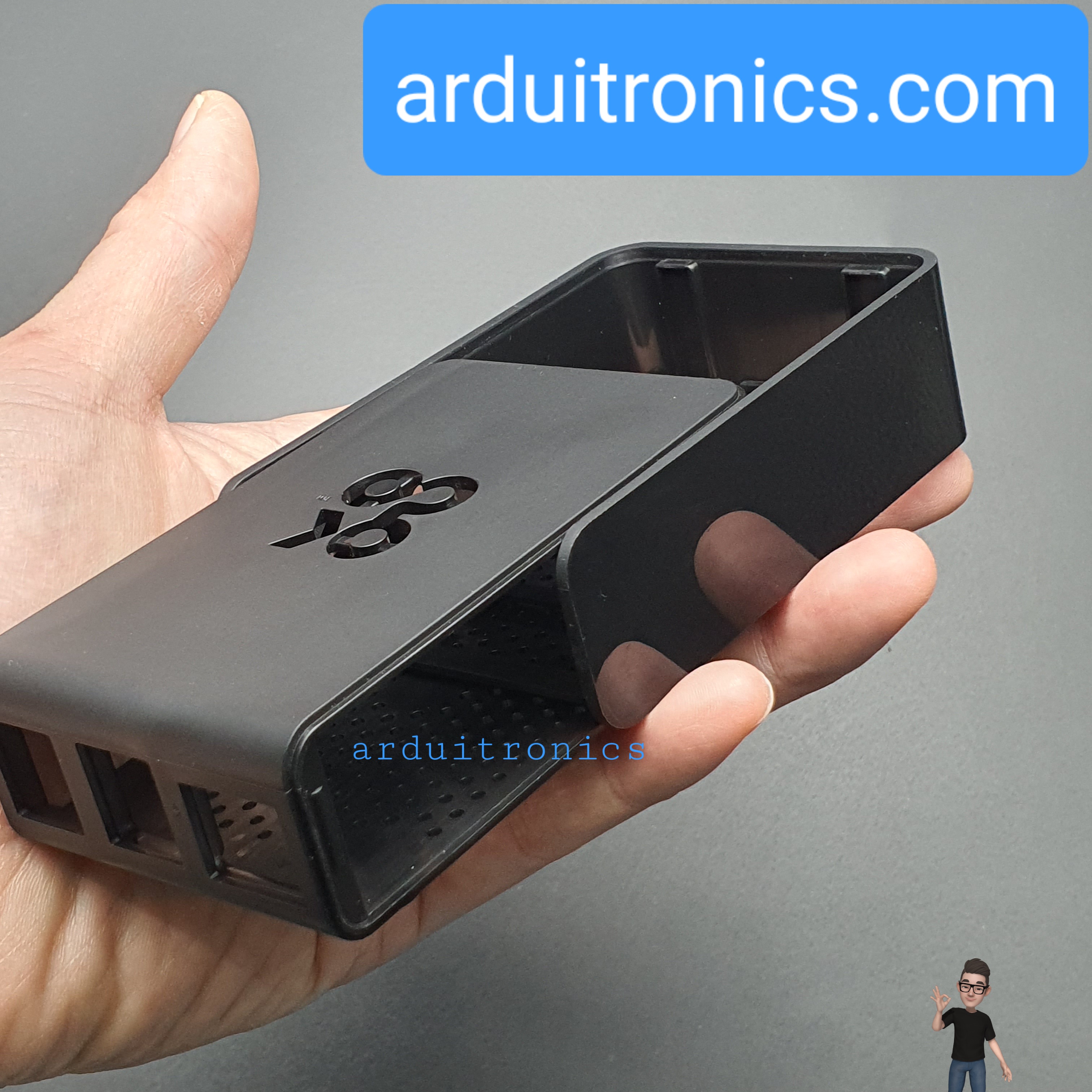 Official Case for Raspberry Pi 4ฺB ฺBlack - แบบฝาเลื่อน (สีดำ)