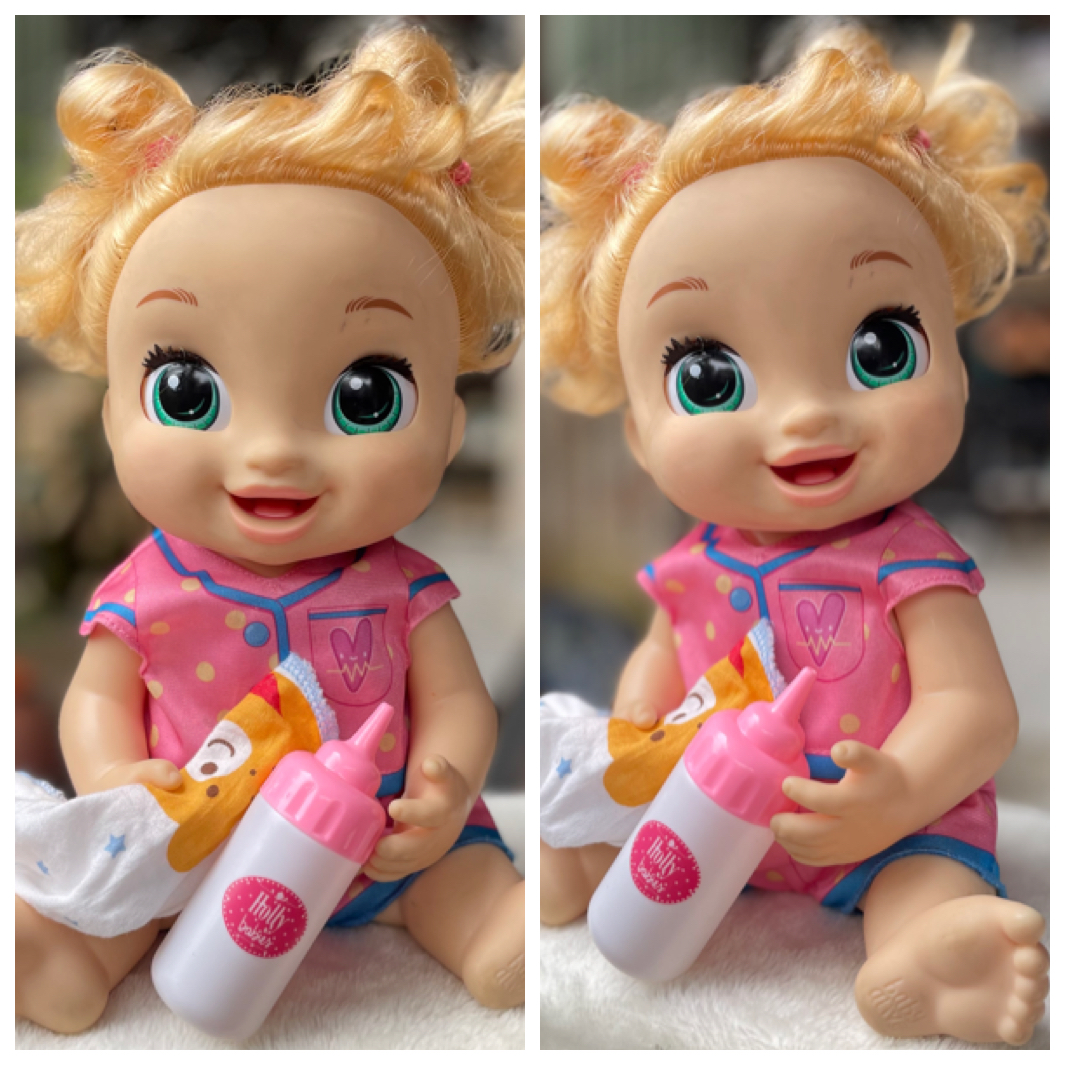 ตุ๊กตาเบบี้อไลฟ์ 12 นิ้ว Baby Alive ตุ๊กตาดูดนมได้ พูดได้ ลืมตา หลับตา แขนขาขยับได้