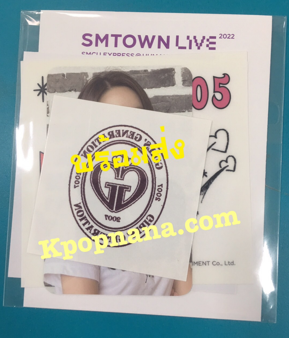 SMTOWN LIVE 2022 : SMCU EXPRESS @ HUMAN CITY_SUWON OFFICIAL MD -AR Tattoo Sticker set (ได้ photo card ) - GIRLS' GENERATION - yoona พร้อมส่ง