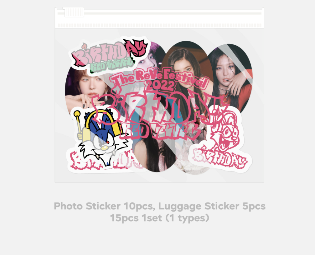 Red Velvet -𝐑𝐞𝐝 𝐕𝐞𝐥𝐯𝐞𝐭 - 𝐁𝐢𝐫𝐭𝐡𝐝𝐚𝐲 𝐌𝐃 ของสะสม -Sticker pack
