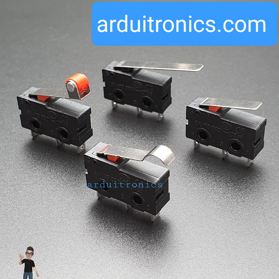 ชุด Micro Switch ไมโครสวิตช์ Limit Switch MicroSwitch (สวิตช์ 4 แบบ แบบละ 1 ชิ้น)