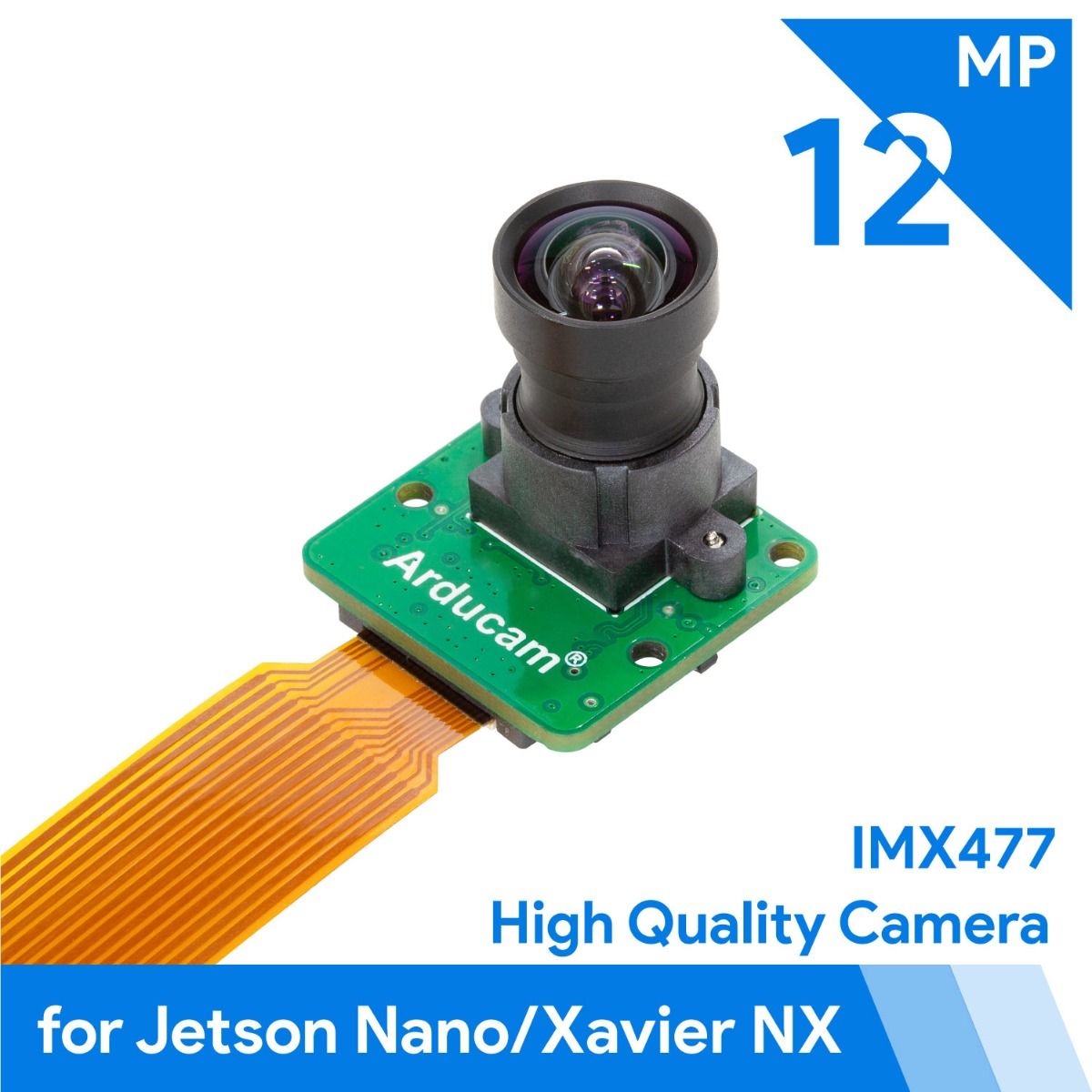 Arducam MINI High Quality Camera with M12 mount lens, 12.3MP 1/2.3 Inch IMX477 HQ Camera Module for Jetson Nano, Xavier NX