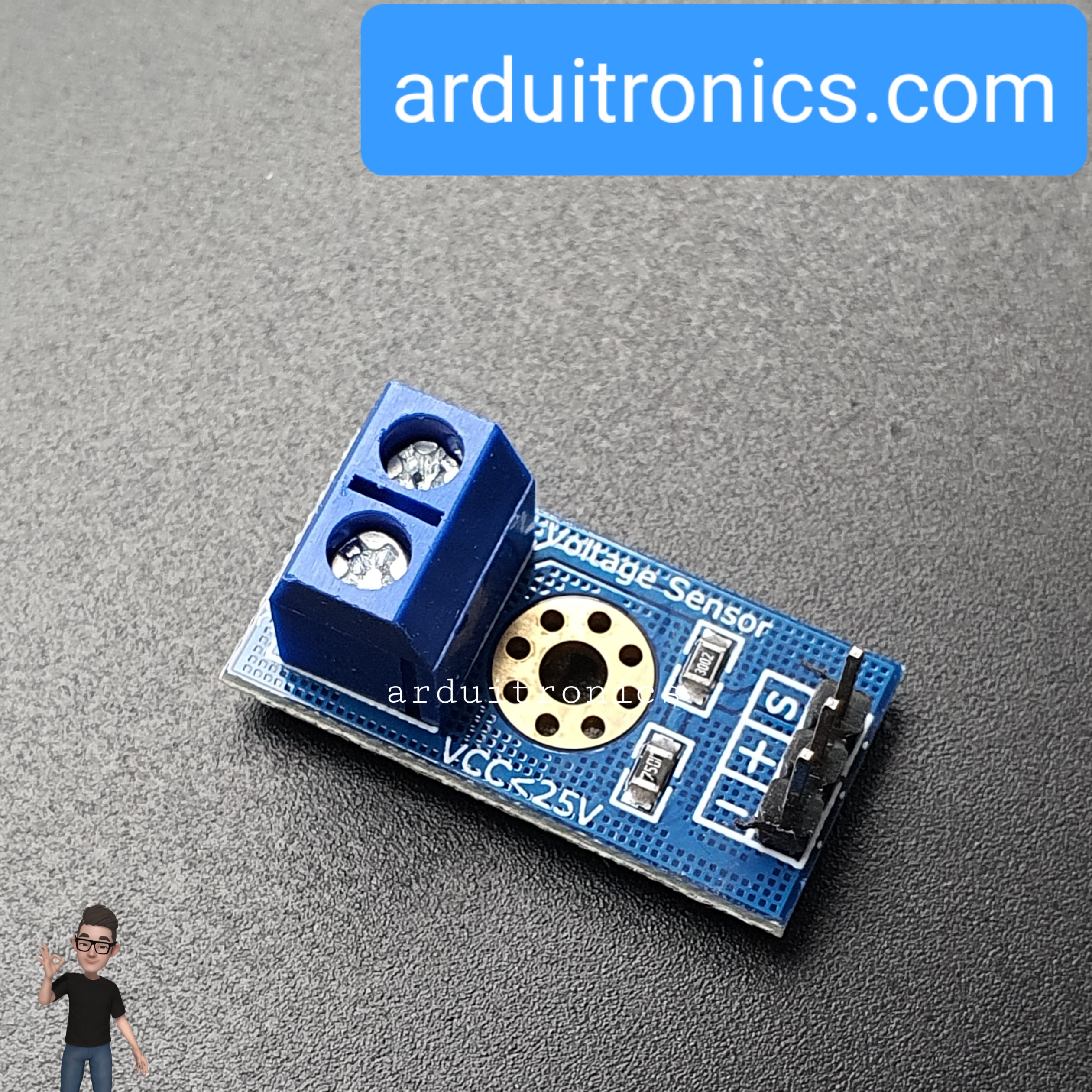Arduino Standard Voltage Sensor Module (0-24 V) เซ็นเซอร์วัดแรงดัน