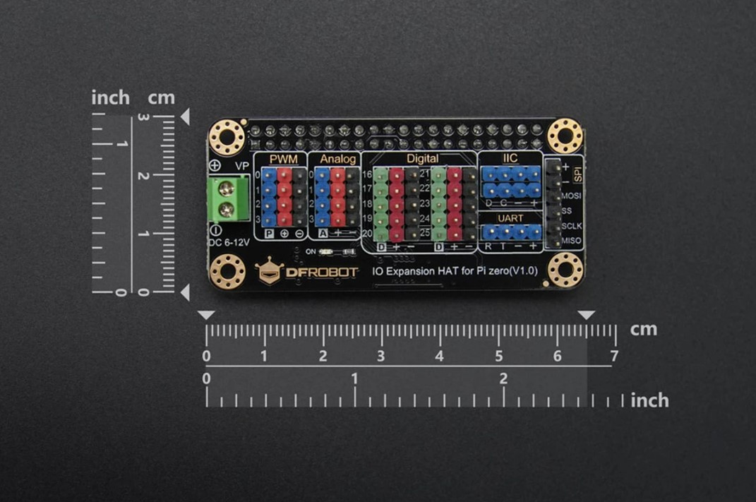 IO Expansion HAT for Raspberry Pi 5 / Zero / Zero W / 4B / 3B+ (แท้ DFRobot)