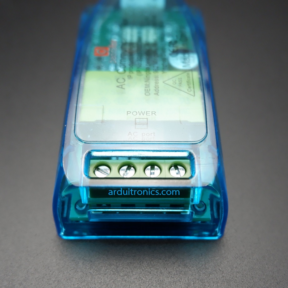 PZEM-004T AC Digital Power Energy Meter Module with Open/Close Current Transformer แบบมีกรอบใสอย่างดี