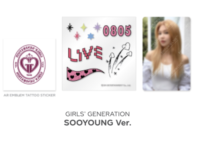 SMTOWN LIVE 2022 : SMCU EXPRESS @ HUMAN CITY_SUWON OFFICIAL MD -AR Tattoo Sticker set (ได้ photo card ) - GIRLS' GENERATION - Sooyoung