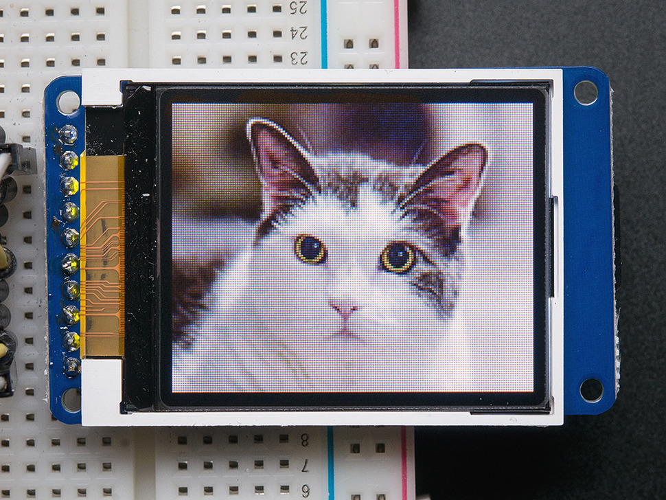 1.8" Color TFT LCD display with MicroSD Card Breakout - ST7735R (นำเข้าจาก Adafruit USA)