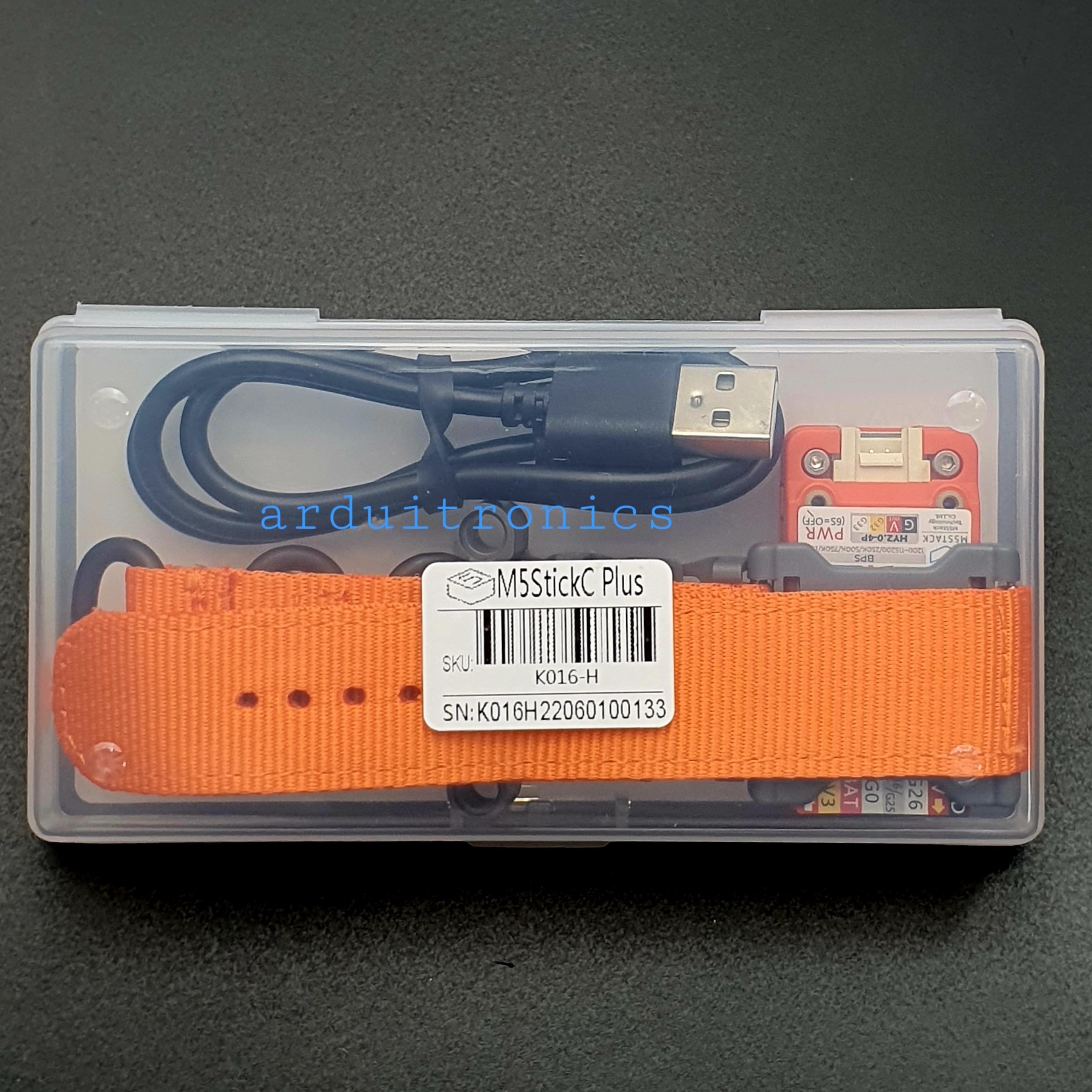 M5Stack M5StickC IoT (Watch) Development Kit + พร้อมสายนาฬิกาและฐานรอง (M5-WATCH STICKC PLUS)