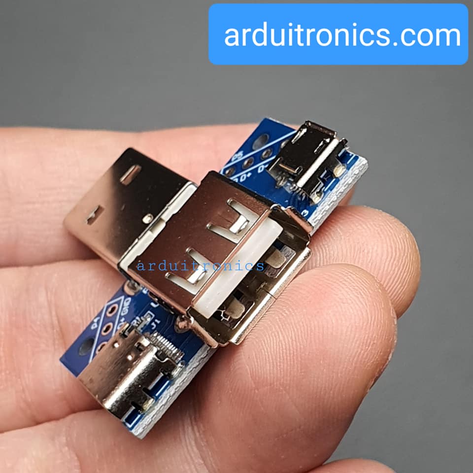 USB Adapter Breakout Board Male To Female USB MicroUsb Type-C 2.54mm USB4 Module Converter