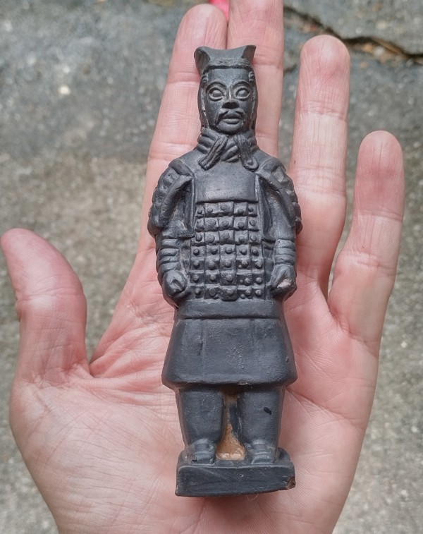 4ชิ้น ทหารจีนโบราณ ดินเผา ประมาณ 10-12 ซ.ม