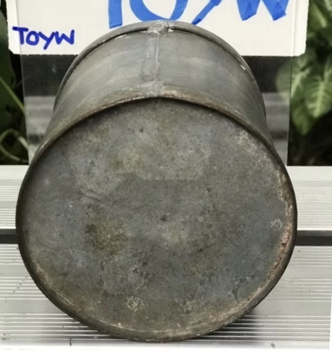 ของโบร่ำโบราณ ราคาต่อชิ้น ลิตรตวงข้าวสังกะสี ลิตรตวงข้าวโบราณ ขนาด 0.5 ลิตร ตอกครุฑและเลขกำกับ ไม่ผุไม่รั่ว