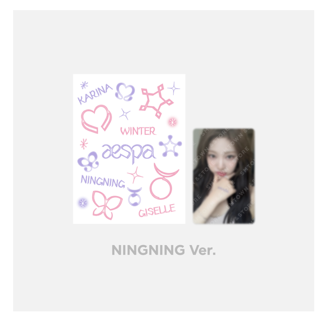 aespa -[Come to MY illusion] - pop u p - Tatoo sticker - ningning