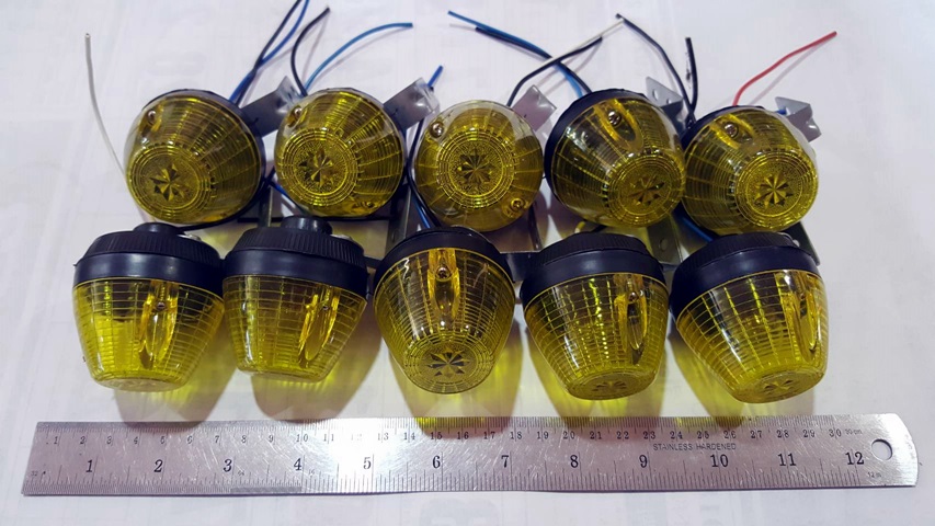ไฟ ET + ขาเหล็ก สีเหลือง 12V / 24V (ราคาต่อ 10 ดวง)