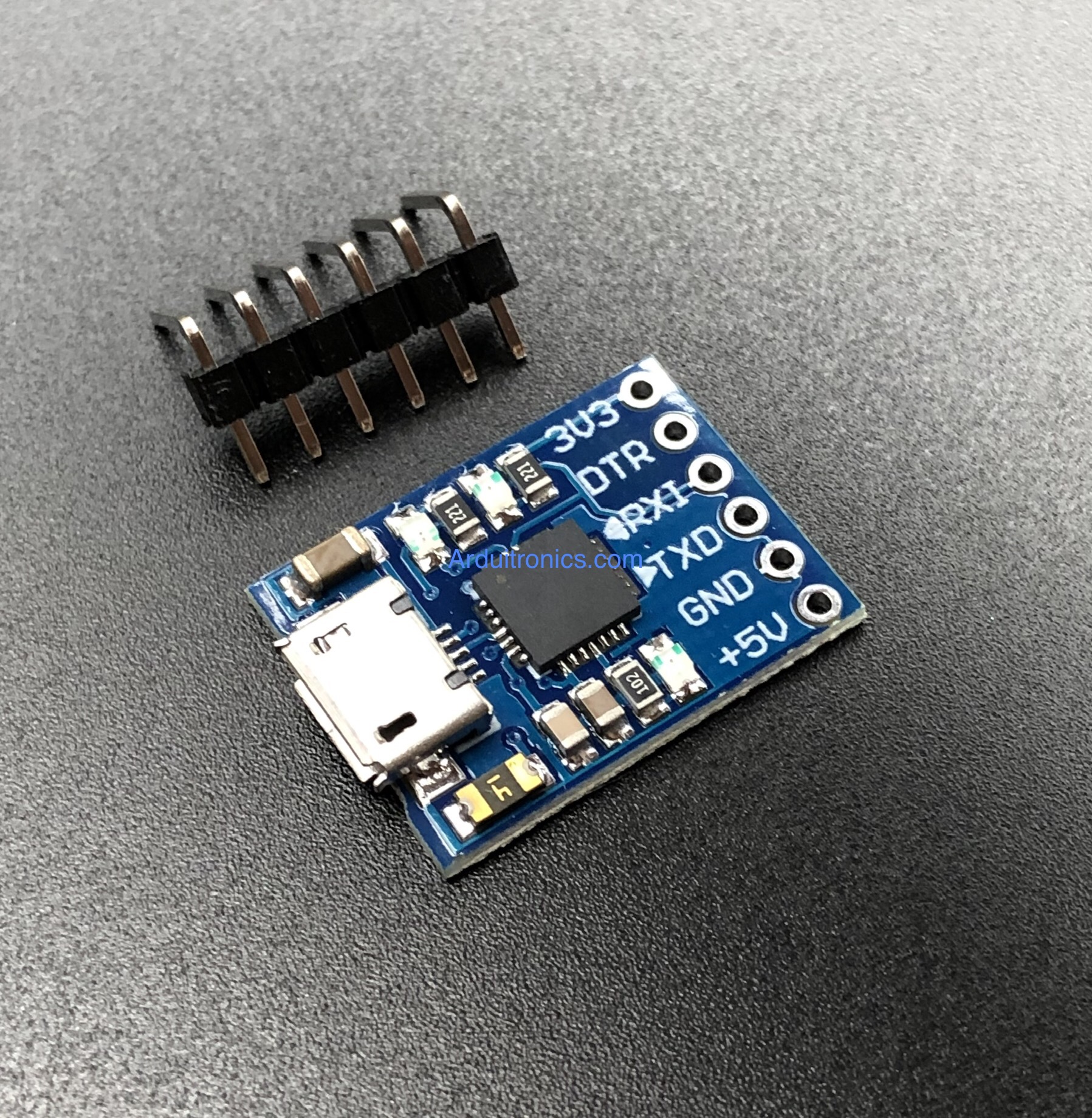 micro USB to TTL Serial Converter (ชิบ CP2102) for Arduino Pro mini / Lilypad (แถม pin header)