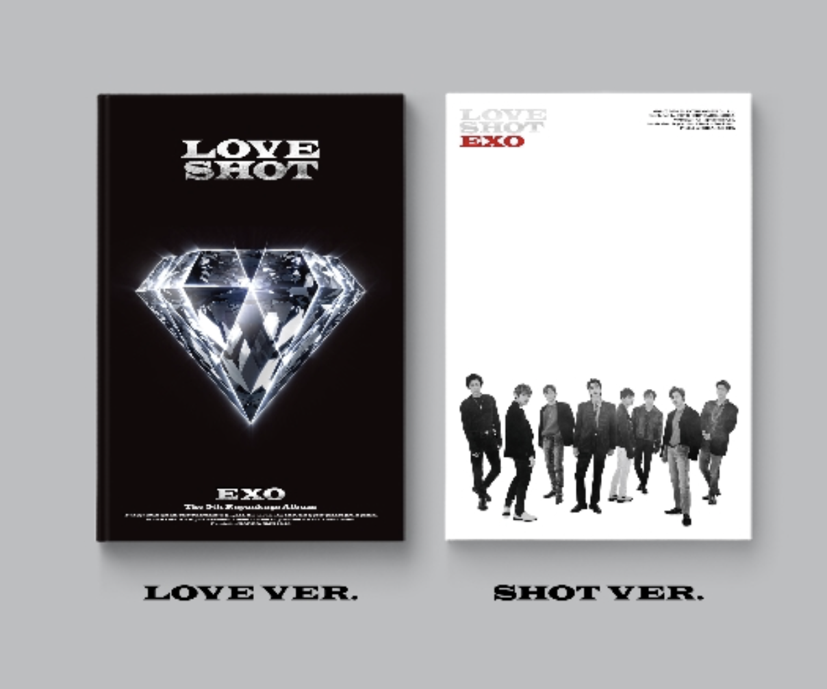 EXO - Repackage Album Vol.5 [LOVE SHOT] แบบ set 2 ปก หน้าปก LOVE + SHOT Ver.