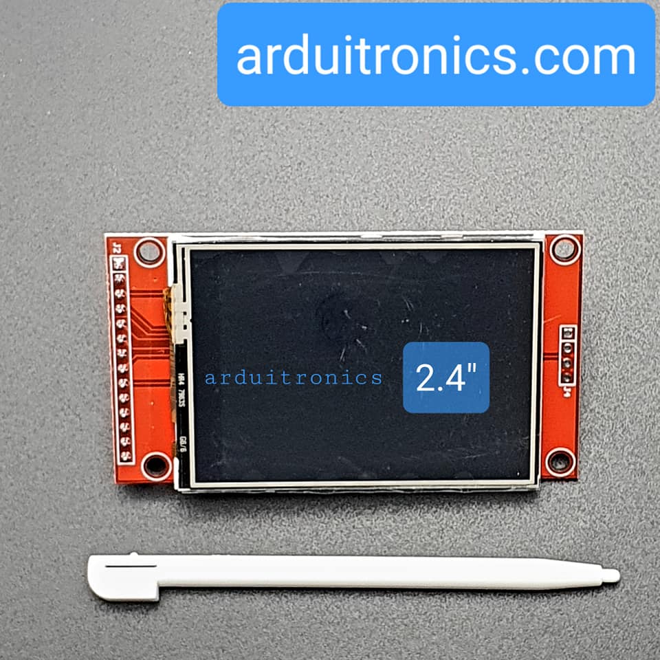 จอแสดงผล TFT LCD ขนาด 2.4" Color module 320x240 แบบสัมผัสพร้อมช่องเสียบ SD Card Driver ILI9341 For Arduino + Free Stylus Pen