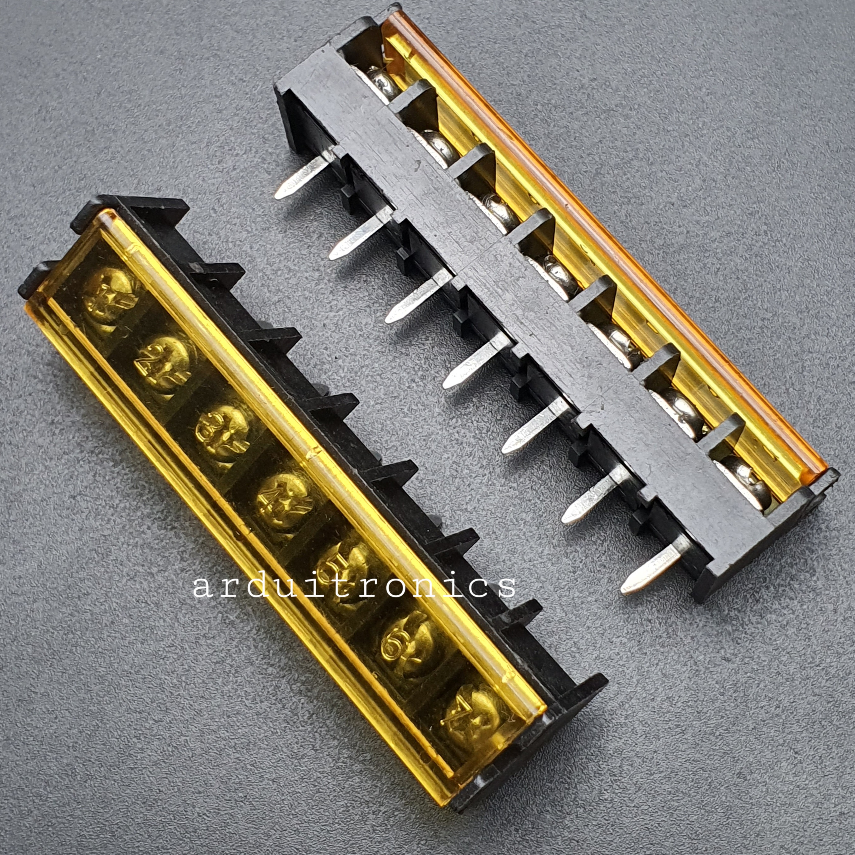 ขั้วต่อ Terminal Block HB-9500 (25A) แบบ 7 ช่อง แบบมีฝาครอบ