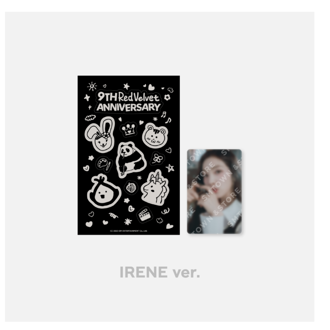 Red Velvet Debut 9th Anniversary OFFICIAL MD - Sticker & Photo card set - Irene